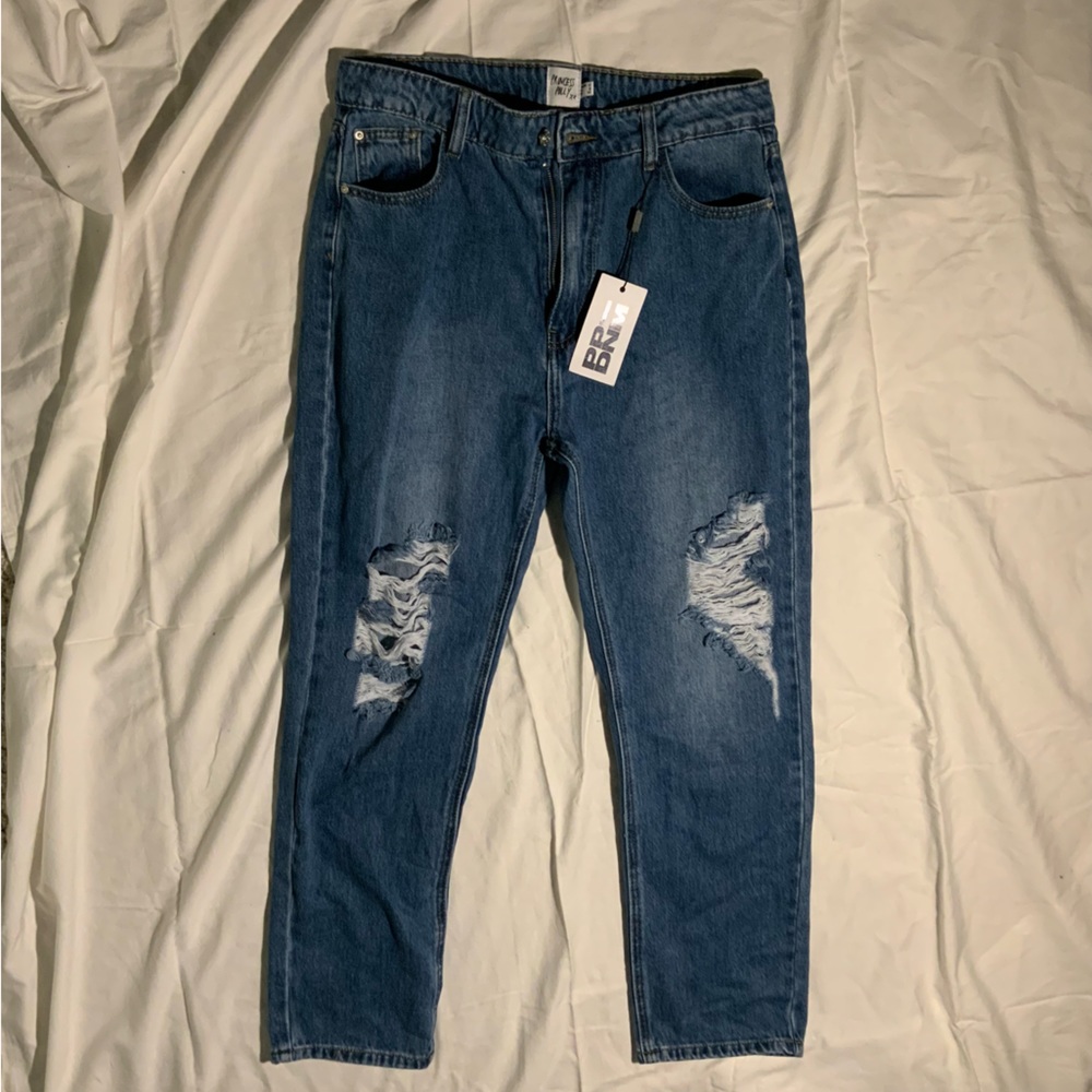 Princess Polly Ripped Straight leg jeans